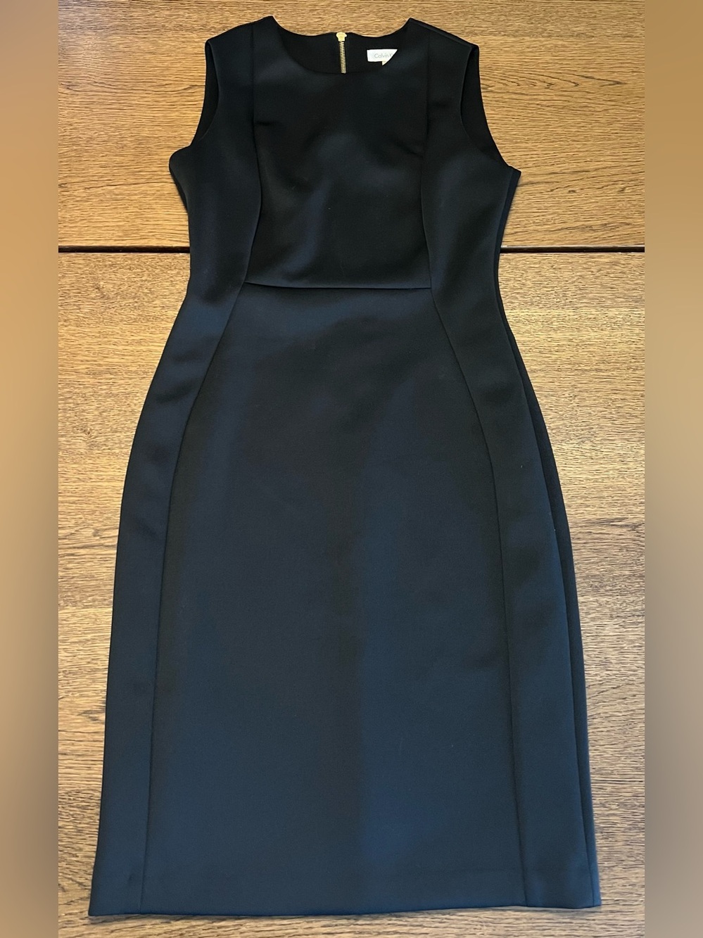 Calvin Klein Black Sleeveless Sheath Dress Size 6 Stretch